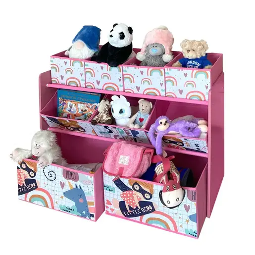 KINDER HOME Organizator za igračke i knjige roza TF-6018