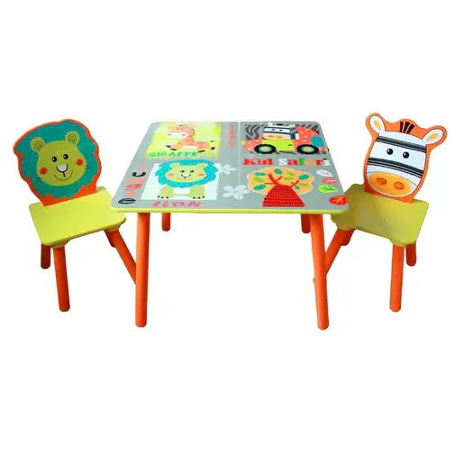 KINDER HOME dječji stol sa 2 stolice šareni TF-4808-N
