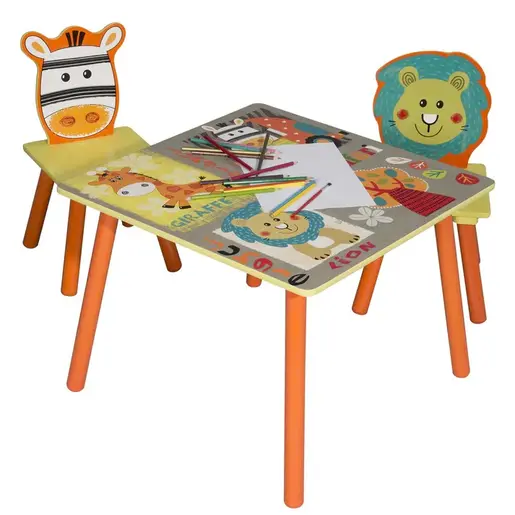 KINDER HOME dječji stol sa 2 stolice šareni TF-4808-N