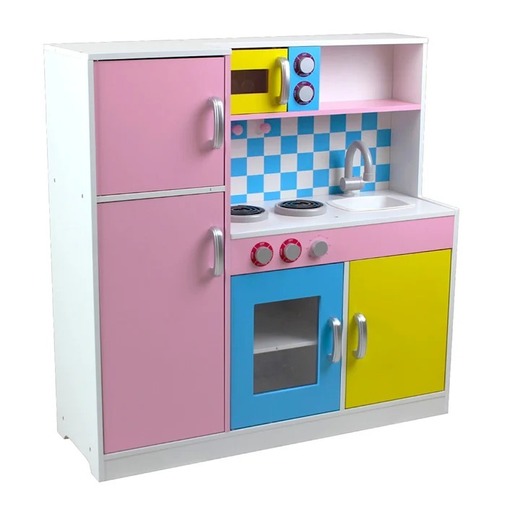 KINDER HOME dječja kuhinja, drvena igračka za igranje uloga sa šarenim dizajnom TF-5251