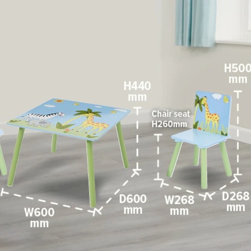 KINDER HOME dječji stol sa stolicama SAVANA TF-5001