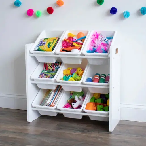 KINDER HOME Polica sa 9 kutija za odlaganje bijela JVTR-3006