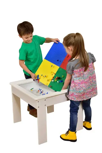 KINDER HOME Dvostrani dječji stol sa 2 stolice šareni TF-6705
