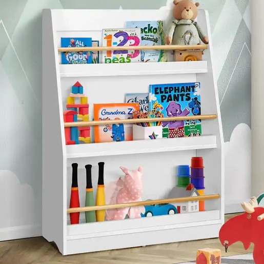 KINDER HOME dječja polica organizator za knjige i igračke, bijela boja TF-6142-V