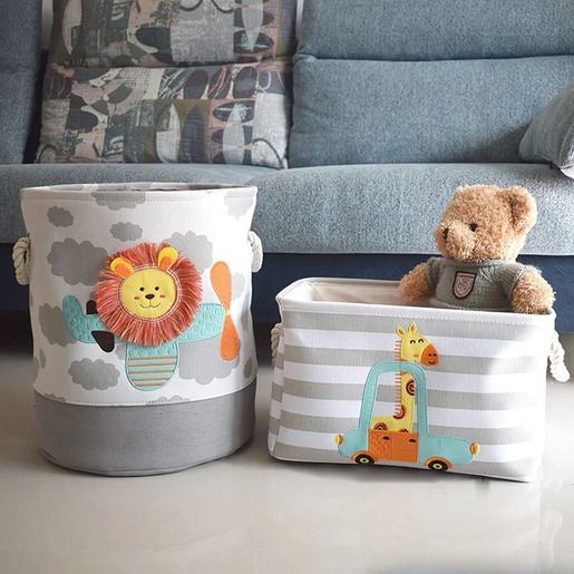 KINDER HOME Sklopiva dječja korpa za igračke i odjeću siva GH-KK03