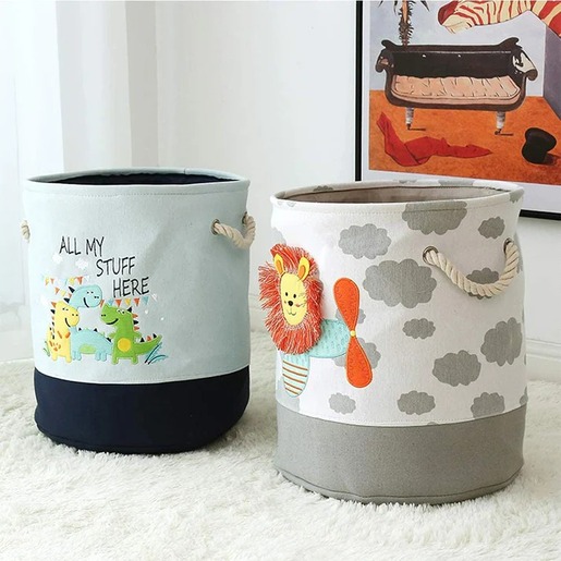 KINDER HOME Sklopiva dječja korpa za igračke i odjeću siva GH-KK03