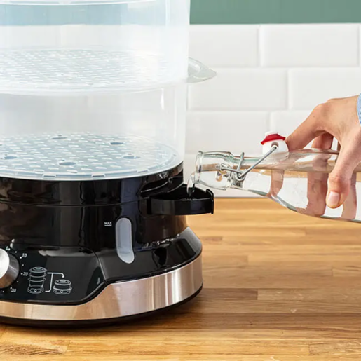 TEFAL kuhalo na paru VC204810 Ultracompact Steam Cooker, 3 posude