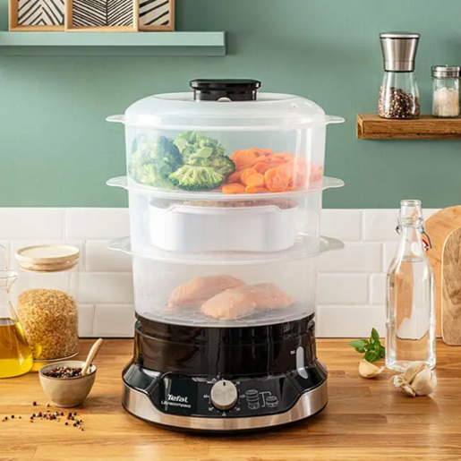 TEFAL kuhalo na paru VC204810 Ultracompact Steam Cooker, 3 posude