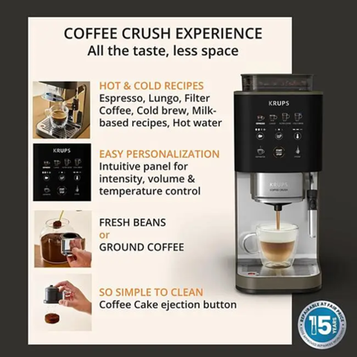 KRUPS aparat za espresso kafu SA403BE0 Coffee Crush Experience, poluautomatski