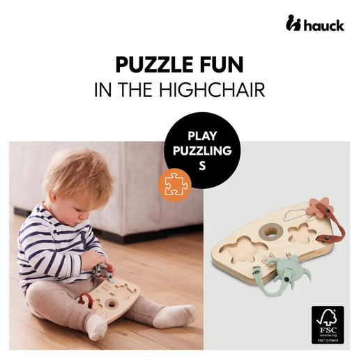 HAUCK drvena edukativna igračka Play Puzzling S Kornjača i cvijet