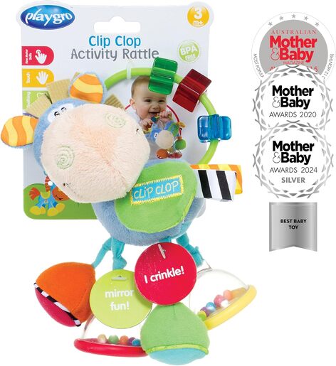 PLAYGRO aktivna zvečka Clip Clop 0m+