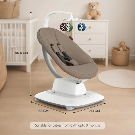 UPPAbaby MamaRoo Smart Swing ležaljka-ljuljačka, Wells Dark Taupe Melange