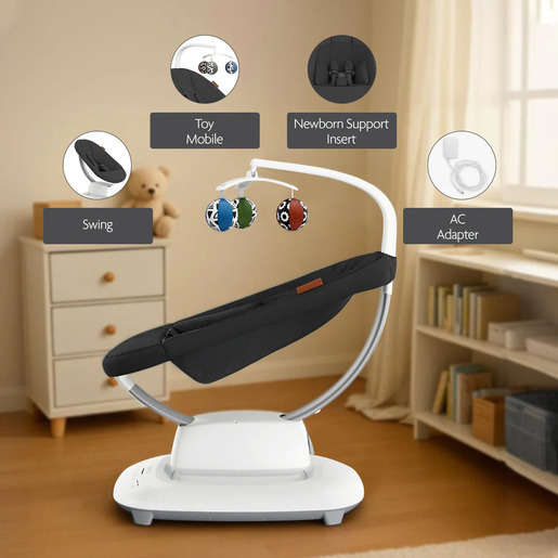 UPPAbaby MamaRoo Smart Swing ležaljka-ljuljačka, Jake Charcoal Melange