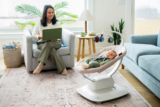 UPPAbaby MamaRoo Smart Swing ležaljka-ljuljačka, Jake Charcoal Melange