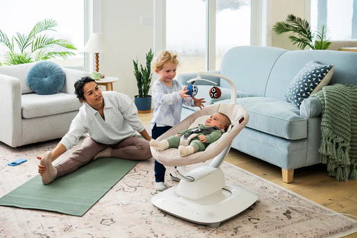 UPPAbaby MamaRoo Smart Swing ležaljka-ljuljačka, Stella Grey Melange