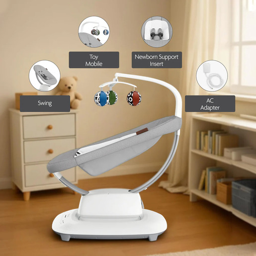 UPPAbaby MamaRoo Smart Swing ležaljka-ljuljačka, Stella Grey Melange