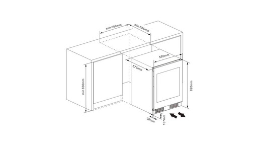 Hisense frižider za vino RW3N122GALF