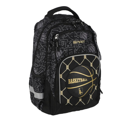 Spirit školski ruksak 44 cm, Basketball 3D Newbie 600275, crni