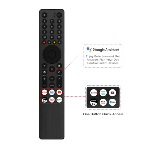 TCL LED televizor 55P6L, 4K Ultra HD, Smart TV, Google OS, AiPQ procesor, HDR10, HVA panel, Dolby Audio, dizajn bez okvira, crni