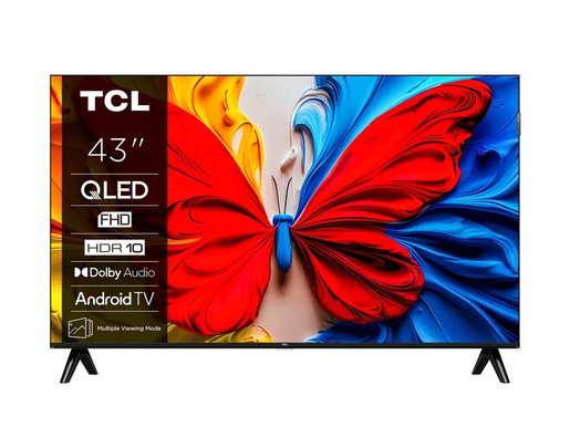 TCL QLED televizor 43S5L, Full HD, Smart TV, Android, HDR 10, Dolby Audio, Game mode, crni