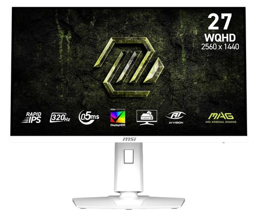 MSI Gaming monitor MAG 274QRFW X32, 27", WQHD, IPS, NVIDIA G-Sync Compatible, HDMI, DisplayPort, 320Hz, 0,5ms