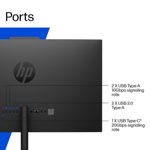 HP računar AIO OmniStudio 24-cv0013ny, D8ZZ8EA, 23,8" FHD VA Anti-Glare 100Hz, AMD Ryzen 5, 8GB LPDDR5 RAM, 512GB PCIe NVMe SSD, AMD Radeon Graphics, FreeDOS
