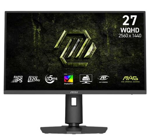 MSI Gaming monitor MAG 274QPF X32, 27", WQHD, IPS, VESA DisplayHDR 400, 2x HDMI, DisplayPort, 320Hz, 0,5ms