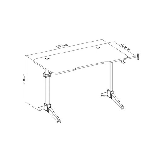 White Shark GAMING STOL FIRE SHADOW / 120x60x18