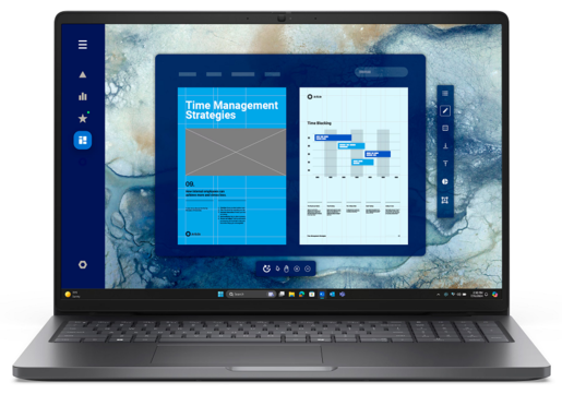 DELL laptop Pro 14 PC14255, 14" FHD+ 300nits 60Hz, AMD Ryzen 5 220, 16GB DDR5 RAM, 512GB M.2 SSD, AMD Radeon 740M Graphics, Windows 11 Pro