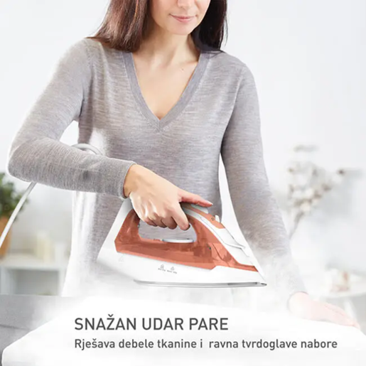 TEFAL pegla na paru FV2C40E0 Virtuo 30, 2000 W, rozo/bijela