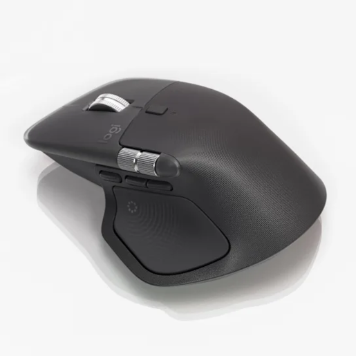 Logitech miš MX Master 4 Graphite, Bluetooth i bežični, optički, 8000 DPI, 8 tipki + Scroll, programabilne tipke, punjiva baterija, crni