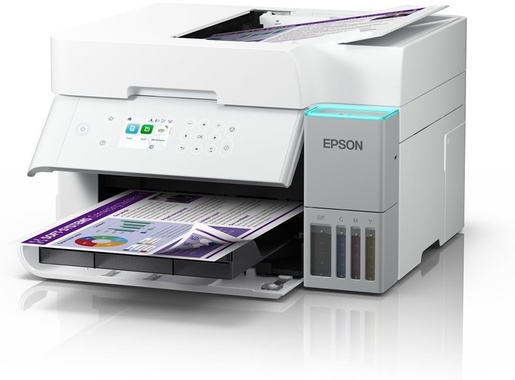 Epson multifunkcijski printer EcoTank L6376, Print Scan Copy, 35ppm C/B, 23ppm u boji, 4800x1200dpi, Duplex, ADF 30 listova, WiFi, Ethernet, bijeli