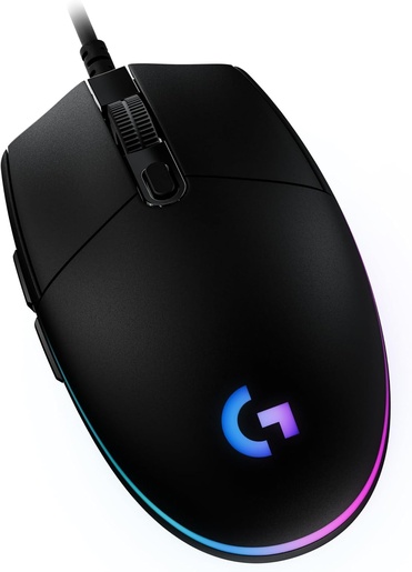 Logitech miš G203 Lightsync, žični USB, optički, 8000 DPI, 6 tipki + Scroll, RGB, programabilne tipke, crni