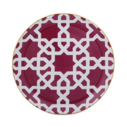 Porland Morocco plitki tanjir 17 cm, bordo