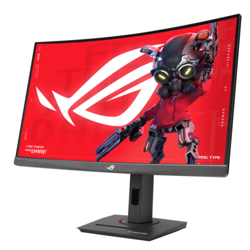 ASUS gaming monitor XG27WCMS, 27" QHD Fast VA Curved 1500R, 400 cd/m2, HDR10, Adaptive-Sync, DP, HDMI, USB-C 15W, 280Hz, 1ms GTG