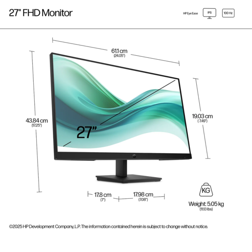 HP monitor S3 Pro 327pf, 27" FullHD IPS, 250 cd/m2, VGA, HDMI, DP, 100Hz, 5ms, podesivo postolje