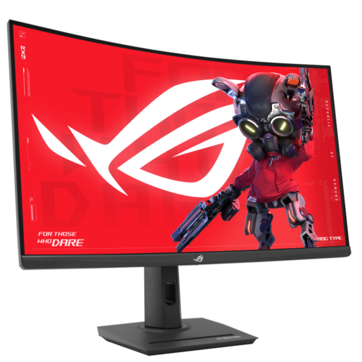 ASUS gaming monitor XG32WCS, 31,5" QHD Fast VA Curved 1500R, 350 cd/m2, HDR10, Adaptive-Sync, DP, HDMI, USB-C 7.5W, 180Hz, 1ms GTG