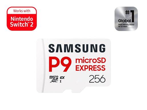 Samsung Micro SD 256GB Express P9, up to 800MB/s, works with Nintendo Switch 2