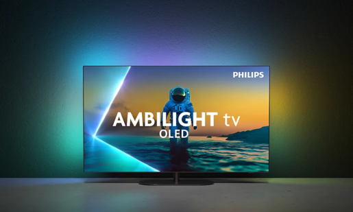PHILIPS OLED televizor 65OLED820/12, 4K Ultra HD, Smart TV, Google TV™, Ambilight s 3 strane, VRR 144 Hz, P5 AI perfect picture engine, Crni