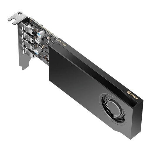 PNY grafička kartica NVIDIA RTX A400, 4GB GDDR6, 64-bit, 4x Mini DisplayPort, DP adapteri