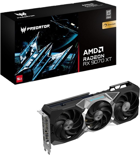 ACER Predator grafička kartica Radeon RX 9070 XT OC, 16GB GDDR6, HDMI, 3x DisplayPort