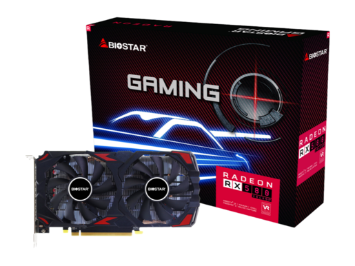 BIOSTAR grafička kartica Radeon RX 580, 8GB GDDR5, 256-bit, 2048SP, DVI, 3x DisplayPort, HDMI