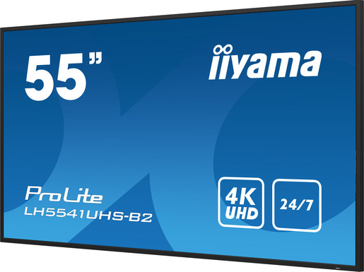 IIYAMA profesionalni display LH5541UHS-B2, 55" 4K UHD IPS, 500 cd/m2, 24/7 rad, 60Hz, 8ms, zvučnici