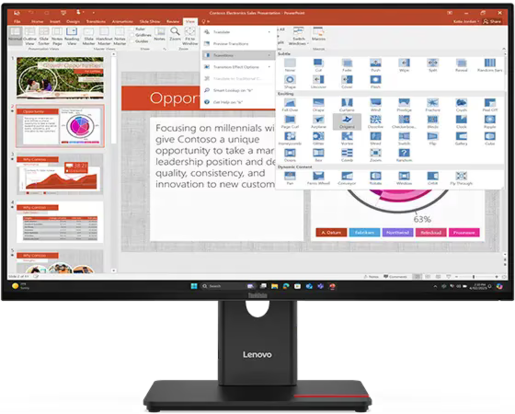 LENOVO monitor ThinkVision T27-40, 27" FullHD IPS Anti-Glare, 120Hz, USB-C, USB Hub, Height Adjust, Pivot, Swivel