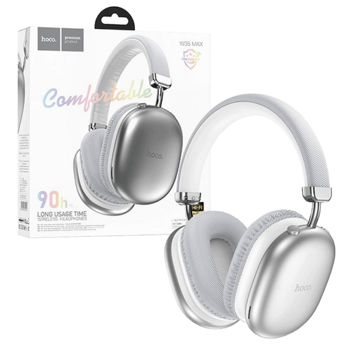 Hoco Slušalice bežične, Bluetooth - W35 Max Joy Silver