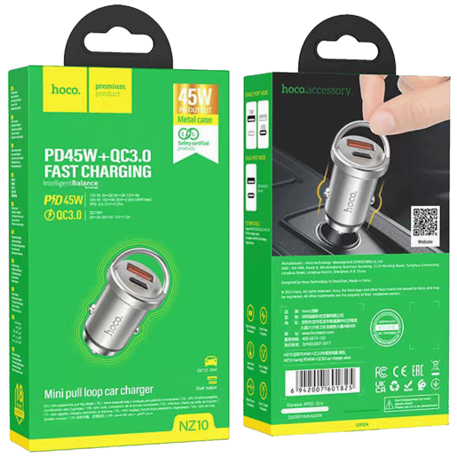 Hoco Auto punjač, brzi, PD45W+QC3.0 - NZ10 Handy