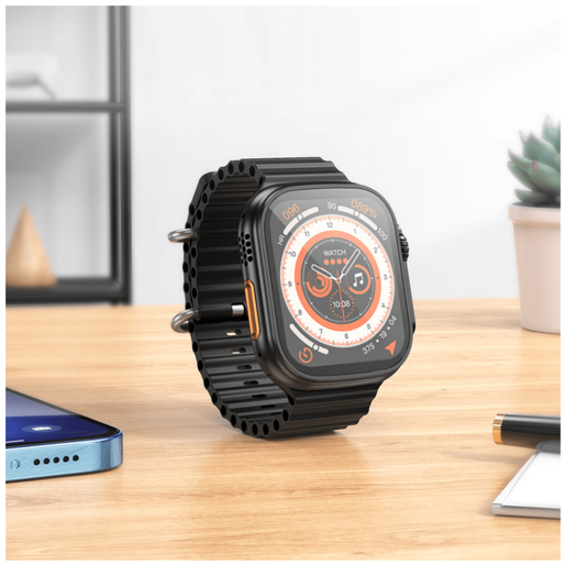 Hoco Pametni sat, 1.96" zaslon, Dual Bluetooth, IP67 - Y12 Black