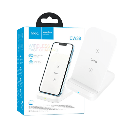 Hoco Punjač kućni, bežični, docking station, 15 W - CW38