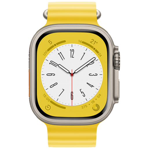 Hoco Silikonski remen za iWatch, 42/44/45/49mm, žuta - iWatch WA12 Yellow
