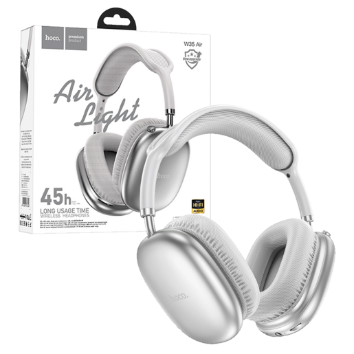 Hoco Slušalice bežične sa mikrofonom, Bluetooth, srebrena - W35 Air Triumph Silver